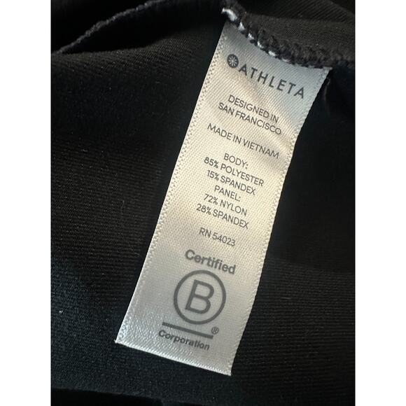 NWT Athleta Lotus Ruched Tank Top Black Stretch Wrap Fitted Compression Medium - Picture 6 of 11